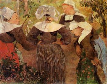 保羅 高更 Four Breton Women